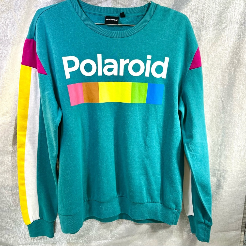 POLAROID Retro Look Color block Sweatshirt Women's Size M